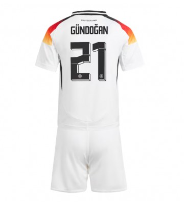 Alemania Ilkay Gundogan #21 Primera Equipación Niños Eurocopa 2024 Manga Corta (+ Pantalones cortos)